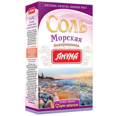 Соль морская йодированная, 200г, ТМ Ямуна, Украина