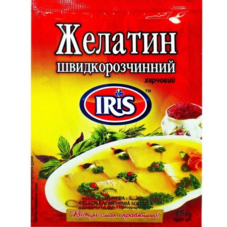 Желатин быстрорастворимый, 15г, ТМ IRIS, Украина