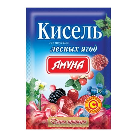 Кисіль зі смаком лісових ягід, 65г, ТМ Ямуна, Україна