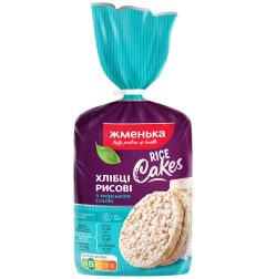 Хлібці рисові з морською сіллю, 100г, ТМ Жменька, Україна