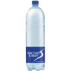 Вода питна сильногазована, 1,5л, ТМ Чистий ключ, Україна