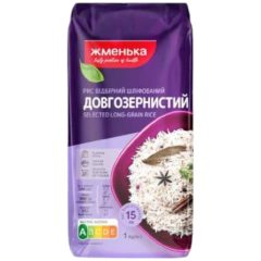 Рис длиннозернистый Отборный, 1кг, ТМ Жменька, Украина