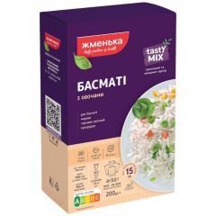 Гарнир (в пакетиках для варки) Басмати с овощами, 200г (2*100г), ТМ Жменька, Украина