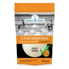 Сіль морська з ламінарією дрібна, 750г, ТМ Salute di Mare, Україна