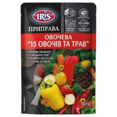 Приправа «15 овочів і трав», 50г, ТМ IRIS, Україна