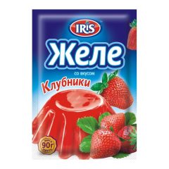 Желе со вкусом клубники, 90г, ТМ IRIS, Украина