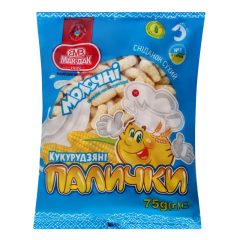 Кукурудзяні палички молочні,  75г, ТМ Мак-Дак, Україна