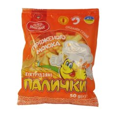 Кукурудзяні палички з ароматом пряженого молока,  50г, ТМ Мак-Дак, Україна