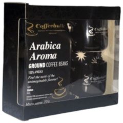 Подарочный набор (кофе BLACK GOLD + 2 чашки), 225г, ТМ Coffeebulk, Украина
