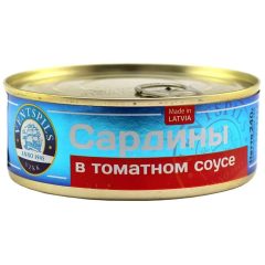 Сардина в томатному соусі, 240г, ТМ Ventspils, Латвія