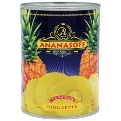 Ананас кільця в сиропі, 580мл, ТМ Ananasoff, Таїланд
