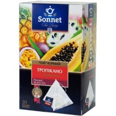Чай пірамідки чорний «Тропікано» (20шт), 40г, ТМ Sonnet, Україна