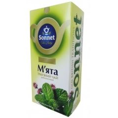 Чай пакетики травяной «Мята» (20шт), 20г, ТМ Sonnet, Україна