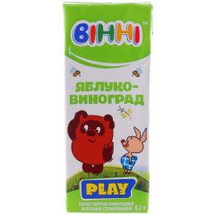 Сік «Вінні» яблучно-виноградний (нектар), 200мл, ТМ Вінні, Україна