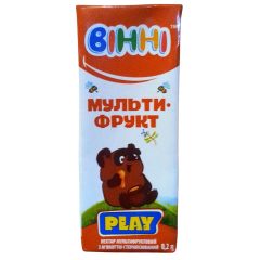 Сок «Винни» мультифруктовый с мякотью, 200мл, ТМ Винни, Украина