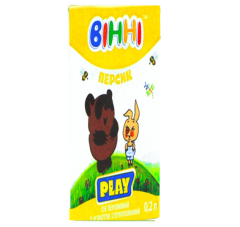 Сок «Винни» персиковый с мякотью, 200мл, ТМ Винни, Украина