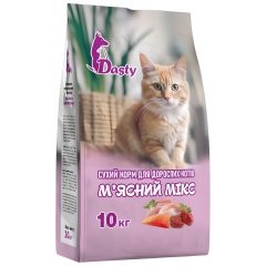 Корм для котов сухой «Мясное асорти», 10кг, ТМ Dasty, Украина