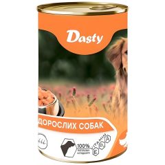 Корм для собак влажный с курицей, 1240г (ж/б), ТМ Dasty, Венгрия