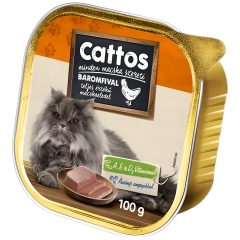 Паштет для кошек со вкусом курицы, 110г, ТМ Cattos, Венгрия