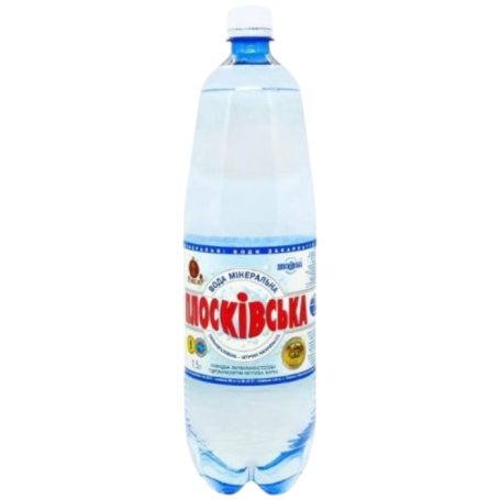 Вода минеральная газированная, 1,5л, ТМ Плосковская, Украина