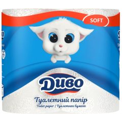 Бумага туалетная Ecosoft серая, 4рул, ТМ Диво, Украина