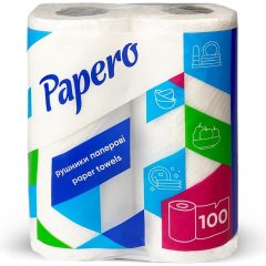 Бумажные полотенца, 2рул, ТМ Papero, Украина