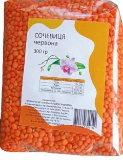 Чечевица красная, 0,3кг, ТМ Орхидея, Украина