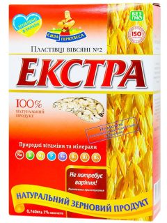 Хлопья овсянные №2, 740г, ТМ Сила Геркулеса, Украина