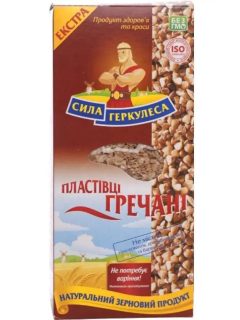 Хлопья гречневые, 500г, ТМ Сила Геркулеса, Украина