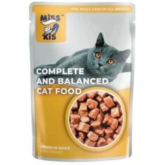 Корм для котов влажный курица в соусе, 100г, TM Kiss Miss. Украина