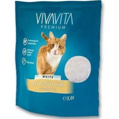 Наполнитель для кошачьего туалета силикагель белый, 3,6кг, ТМ Vivavita, Украина