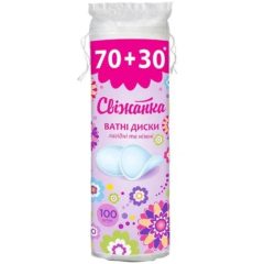 Ватные диски, 70+30шт, ТМ Свежанка, Латвия