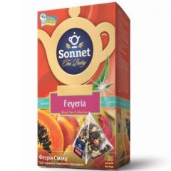 Чай відбірний чорний Феєрія смаку в пірамідках, 20шт, ТМ Sonnet, Україна