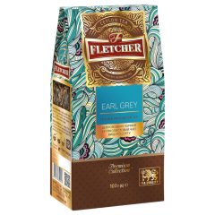 Чай листовий чорний EARL GREY, 100г, ТМ Fletcher, Україна (50шт*уп)