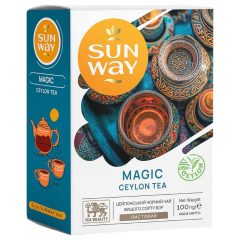 Чай листовой черный МАГИЧЕСКИЙ ЦЕЙЛОН, 100г, ТМ Sun Way, Украина (48шт*уп)