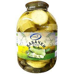 Кабачки консервированные, 3кг (стекло), ТМ MIRASA, Украина (4шт*уп)