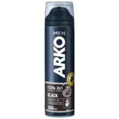 Гель для вмивання та гоління 2в1 Black, 200мл, ТМ Arko men, Туреччина