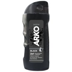 Гель для душа+шампунь 2в1 Black, 260мл, ТМ Arko men, Турция
