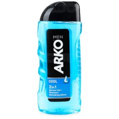 Гель для душа+шампунь 2в1 Cool, 260мл, ТМ Arko men, Турция