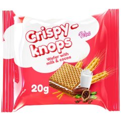 Вафля CRISPY-KNOPS молоко-какао, 20г, ТМ Polus, Украина
