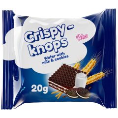 Вафля CRISPY-KNOPS молоко-крошки печенья, 20г, ТМ Polus, Украина