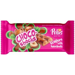 Вафлі CHOCO-SHOCKS фундук, 45г, ТМ Polus, Україна