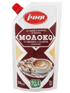 Молоко згущене з какао та цукром 7,5%, 300г, ТМ Ічня, Україна
