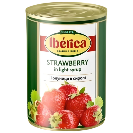 Клубника в сиропе, 410г, ТМ Iberica, Таиланд