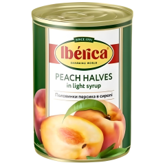 Персик в сиропе половинки, 410г, ТМ Iberica, Таиланд