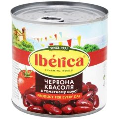Фасоль красная консерва в томатном соусе. 400г, ТМ Iberica, Испания