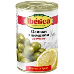 Оливки с лимоном эконом. 280г, ТМ Iberica. Украина