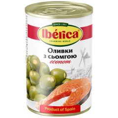 Оливки с семгой эконом, 280г, ТМ Iberica, Украина