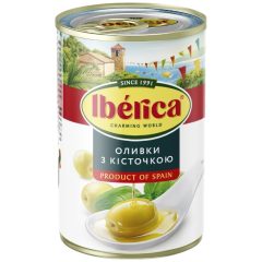 Оливки с косточкой. 420г, ТМ Iberica. Украина