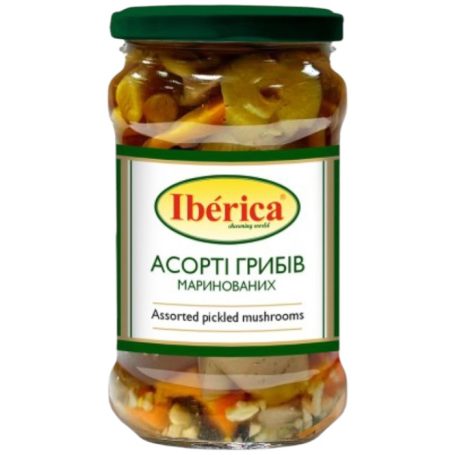 Грибы маринованные ассорти, 280г, ТМ Iberica, Испания